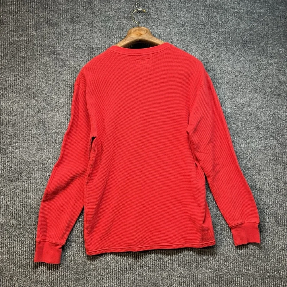 Polo Ralph Lauren Waffle Thermal Long‎ Sleeve Shirt Men's Size Large Red
